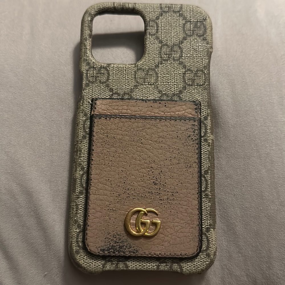 Used iPhone 12 Pro Max Gucci Ophidia Leather Case with 2 Card Slot